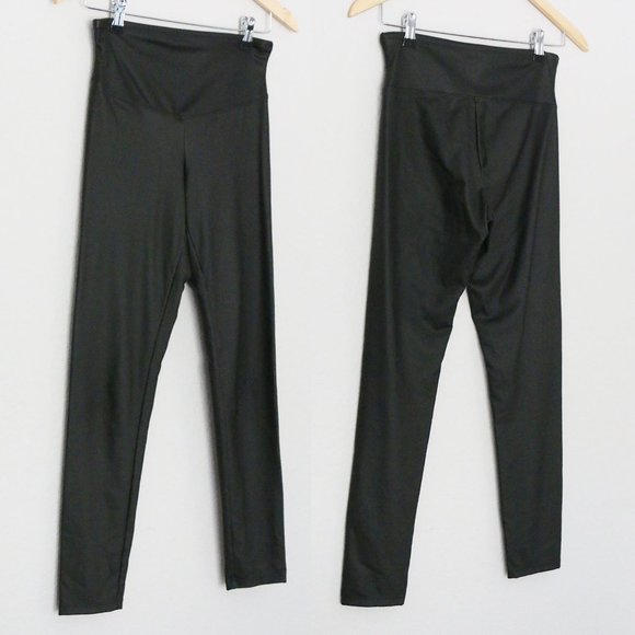 Yummie Faux Leather Shaping Legging Matte Black High Waist Size M $68 - Picture 10 of 11